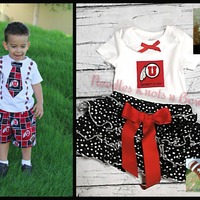 Boys Utah Utes Outfit, Baby Boys Utah Utes Football Outfit, Coming Home Outfit - Thumbnail 4