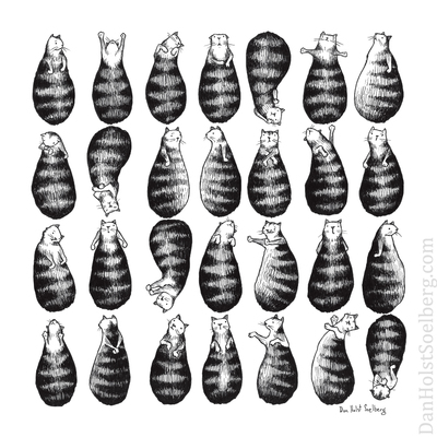 Signed print - cats