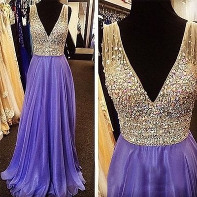 V neck prom dress, long prom dress, a line prom dress, formal prom dress, evening dress, inexpensive prom dress,