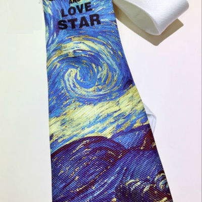 Van gogh's sky keep calm & love star adorable cool design  6 cm neck tie