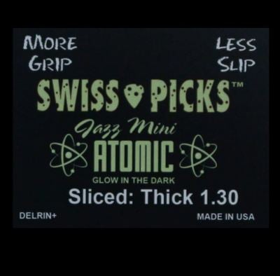 ATOMIC GLOW JAZZ MINI 72 PICKS SLICED THICK 1.30MM