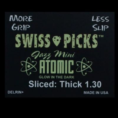 Atomic glow jazz mini 12 picks sliced thick 1.30mm