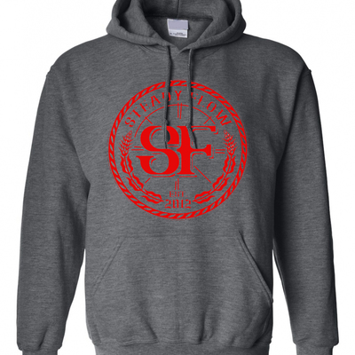 Hooded crest sweatshirt