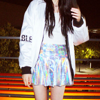 Free Shipping-90'S HOLOPUNK TENNIS SKIRT - Thumbnail 3