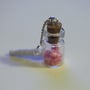 Kawaii LOVE BOTTLE with Pink Hearts Iphone Earphone Plug/Dust Plug - Cellphone Headphone Handmade Decorations-3
