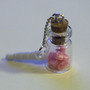 Kawaii LOVE BOTTLE with Pink Hearts Iphone Earphone Plug/Dust Plug - Cellphone Headphone Handmade Decorations-4
