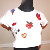 Patched Crop Top - Thumbnail 2