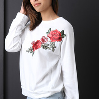 Rosette Patch Sweatshirt - Thumbnail 1