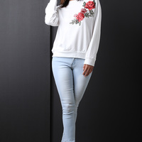 Rosette Patch Sweatshirt - Thumbnail 2