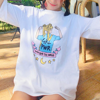 GRL PWR TEE IN WHITE - Thumbnail 1
