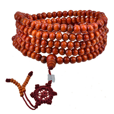 Cognac  sandalwood mala necklace/ bracelet 