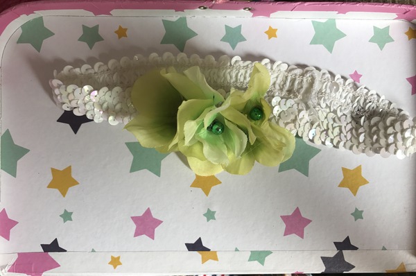 Set of two sequin stretchy headbands