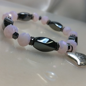 Glass Crystal Hematite Bracelet 