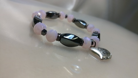 Glass Crystal Hematite Bracelet 