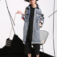 Distressed Graffiti Spring Jacket - Thumbnail 1