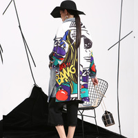 Distressed Graffiti Spring Jacket - Thumbnail 2