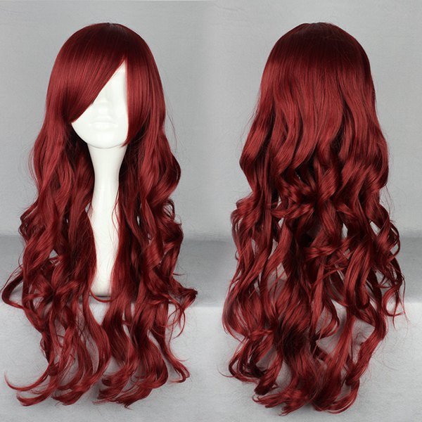 Cosplay Anime Red Wine Fashion Girls Party Gothic Wig
