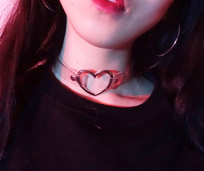 Free Shipping-TRANSPARENT PUNK CHOKER