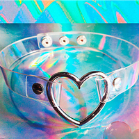 Free Shipping-TRANSPARENT PUNK CHOKER - Thumbnail 1
