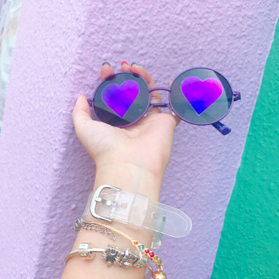 Holobae violet heart sunglasses