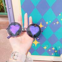 HOLOBAE VIOLET HEART SUNGLASSES - Thumbnail 1