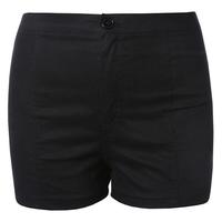 FREE SHIPPING Black Back Lace Up Shorts - Thumbnail 1