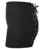 FREE SHIPPING Black Back Lace Up Shorts - Thumbnail 2