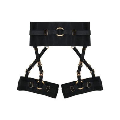 Fentai garter belt ( black + gold )