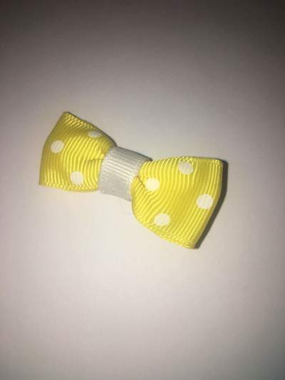 Yellow Polka Dot Clippie Set