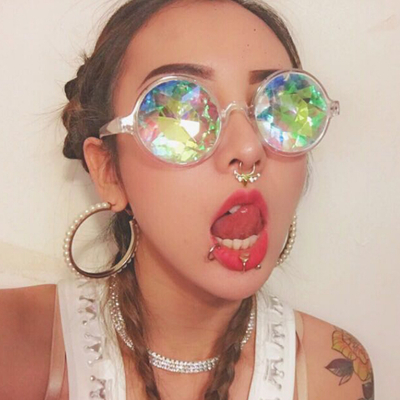 Kaleidoscope illusion sunglasses