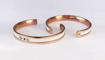 Big Sister Gift Sister Bracelets Personalized Sister Birthday Gift Unique Gifts For Sisters Gift Ideas Sister in Law Gift Rose Gold Jewelry