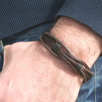 Men&#39;s Leather bracelet Mens Gift Gifts Under 20 Boyfriend Gift For Dad Husband Gift Mens Bracelet Mens gift Anniversary Gift for Him - Thumbnail 1