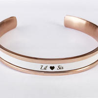 Big Sister Gift Sister Bracelets Personalized Sister Birthday Gift Unique Gifts For Sisters Gift Ideas Sister in Law Gift Rose Gold Jewelry - Thumbnail 1