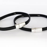 Always and Forever Couple Leather Bracelet His and Her Leather Anniversary For Her Personalized Matching Jewelry Boyfriend Girlfriend Gift - Thumbnail 3