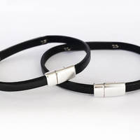 I Love You to the Moon & Back Couples Matching Leather Bracelets His and Her Bracelets Personalized Gift For Couple Wedding Anniversary Gift - Thumbnail 2