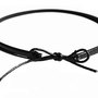 Leather Choker Thin Black Choker Women&#39;s Gift For Her 90s Choker Simple Leather Choker Necklace Black Bow Leather Womens Necklace-1