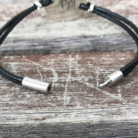 Custom Monogram Bracelet Monogram Jewelry Personalized Gift Leather Bracelet Gifts For Her Personalized Initial Bracelet Minimal Bracelet - Thumbnail 2