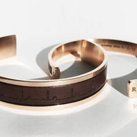 Heartbeat Bracelet Love Bracelet Couples Personalized Gift Rose Gold Bracelet Handwriting Jewelry Memorial Gift Personalized Gift For Couple - Thumbnail 1