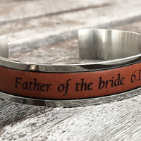 Mens Gift Personalized Bracelet for Men Father of The Bride gift - Thumbnail 1