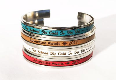 Gift for Daughter Gift College Graduation She Believed She Could So She Did Bracelet Cuff Inspirational Personalized bracelet Women bracelet