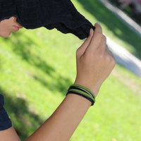 Leather Bracelet for Women Mothers day Gift For Her Wife gift wrap leather bracelet Women Jewelry Green Bracelet Genuine Leather Greenery - Thumbnail 1