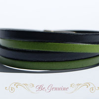Leather Bracelet for Women Mothers day Gift For Her Wife gift wrap leather bracelet Women Jewelry Green Bracelet Genuine Leather Greenery - Thumbnail 3