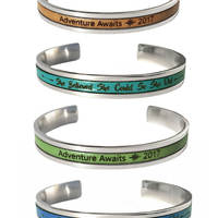 Gift for Daughter Gift College Graduation She Believed She Could So She Did Bracelet Cuff Inspirational Personalized bracelet Women bracelet - Thumbnail 2