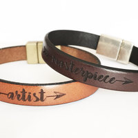 Mother and Daughter Bracelet Set Mothers Day Gift for Mom Leather Bracelet Matching Bracelets Daughter to Mother Gift Women Bracelet for Her - Thumbnail 2