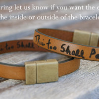 Custom Handwriting Bracelet Signature Bracelet Actual Handwriting Best Friend Gift Personalized Memorial Gift Handwriting Jewelry Leather - Thumbnail 2