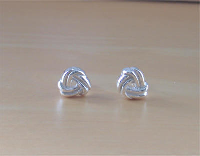 925 Flat Knot Earrings/Sterling Silver Knot Stud Earrings/Knot Jewellery/Knot Jewelry/Silver Celtic Earrings/925 Celtic Knot