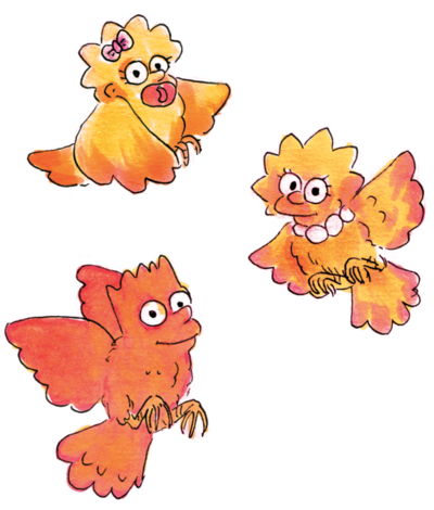 Arch Angels Maggie, Lisa and Bart sticker set