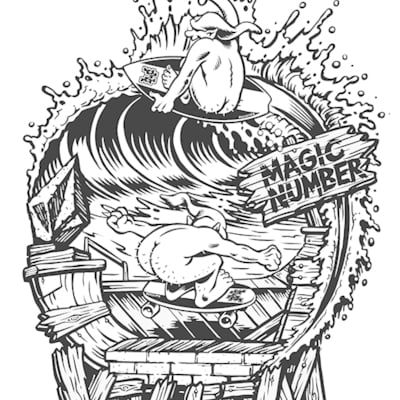 Volcom japan print by jim and jimbo phillips 18x24 poster (signed) - Thumbnail 5