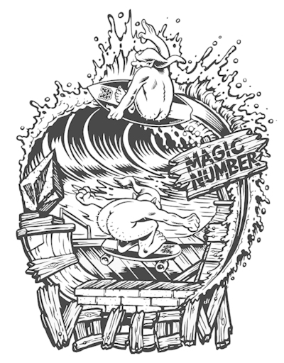 Volcom Japan Print by Jim and Jimbo Phillips 18x24 poster (signed)