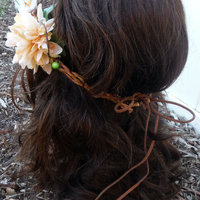 Woodland Forest Fairy Flower Crown Halloween Costume Headband Headpiece  - Thumbnail 2